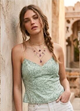 Zola Evening Mint Green Heavily Beaded Top Sequin Formal Tank Cami Sz 8 Y2K